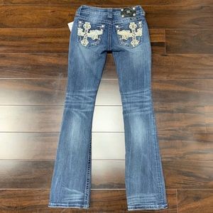 Slightly distressed bootcut  jeans